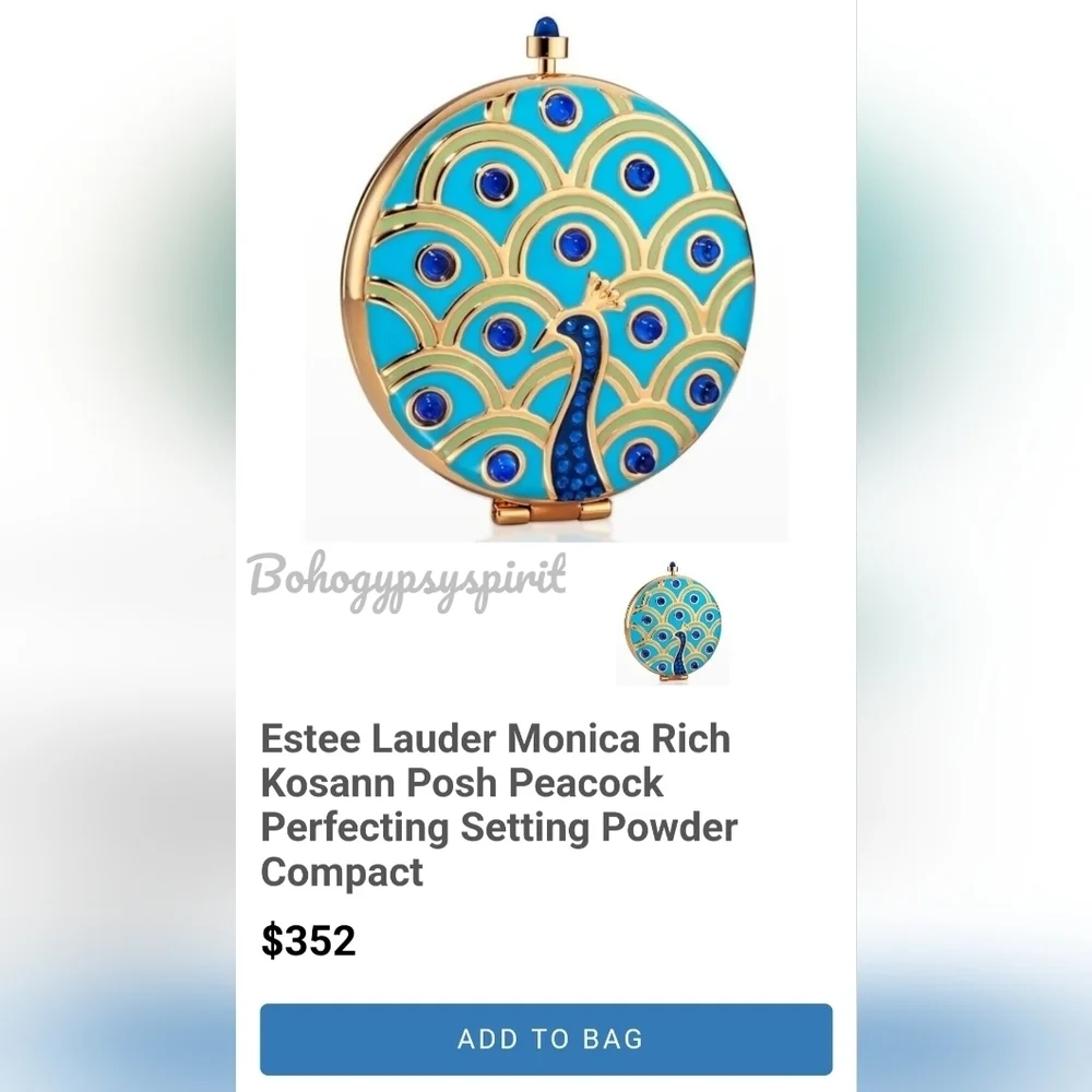 Estee Lauder Posh Peacock Perfecting Setting Powder Compact